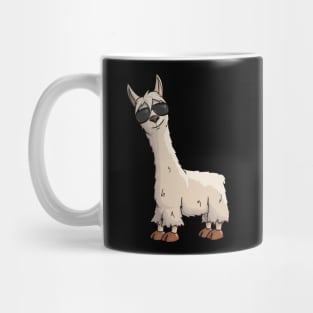 Funky Alpaca Hipster Llama With Sunglasses Mug